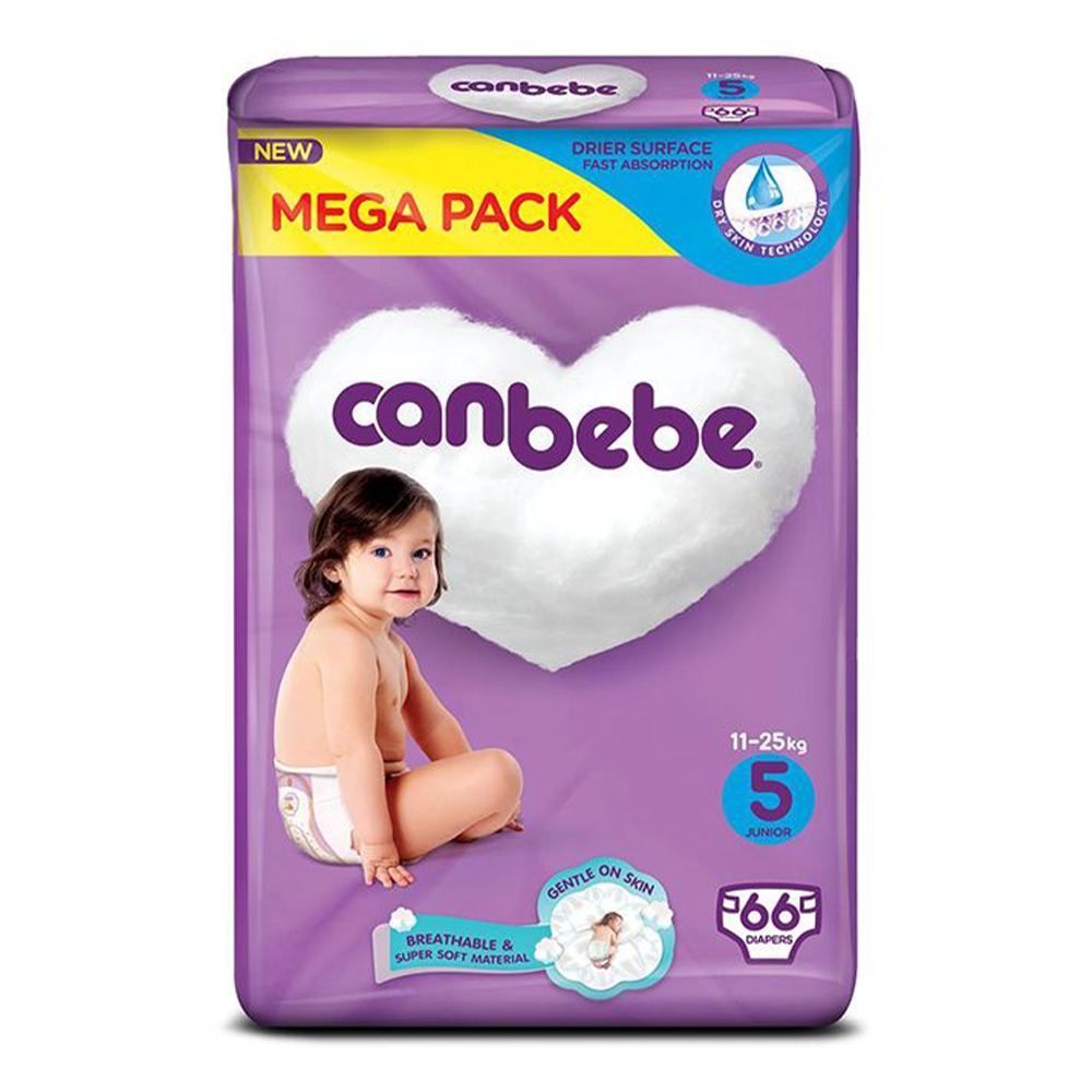 CanbebeSize5MegaPack66pcs.png Canbebe Diapers XL | Size 5 | 66 Pcs - Image 1