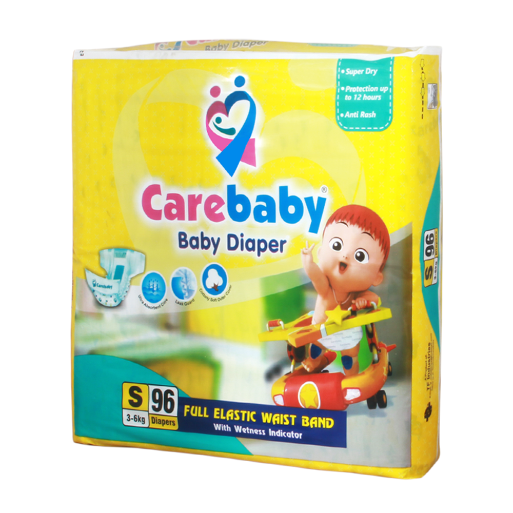 CarebabySmall96pcs.png Carebaby Diapers Small | Size 2 | 96 Pcs - Image 1