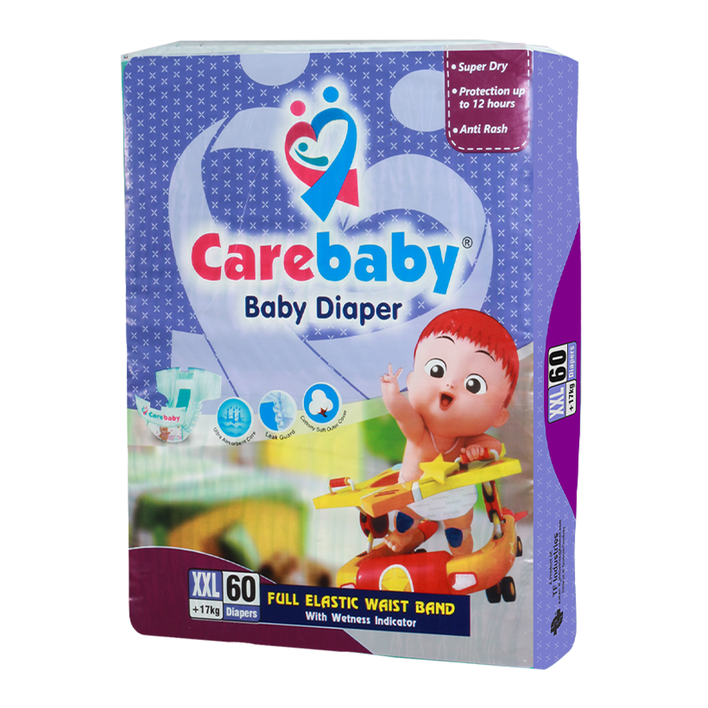 CarebabyXXLarge60pcs.png Carebaby Diapers XXL | Size 6 | 60 Pcs - Image 1