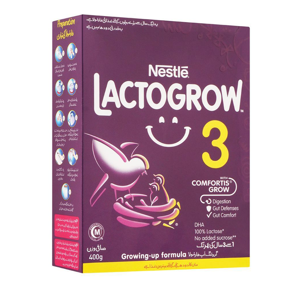 Lactogrow3400g.png Nestle Lactogrow 3 | Box Pack | Size 400gm - Image 1