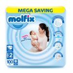 Molfix Diapers Small | Size 2 | 100 Pcs