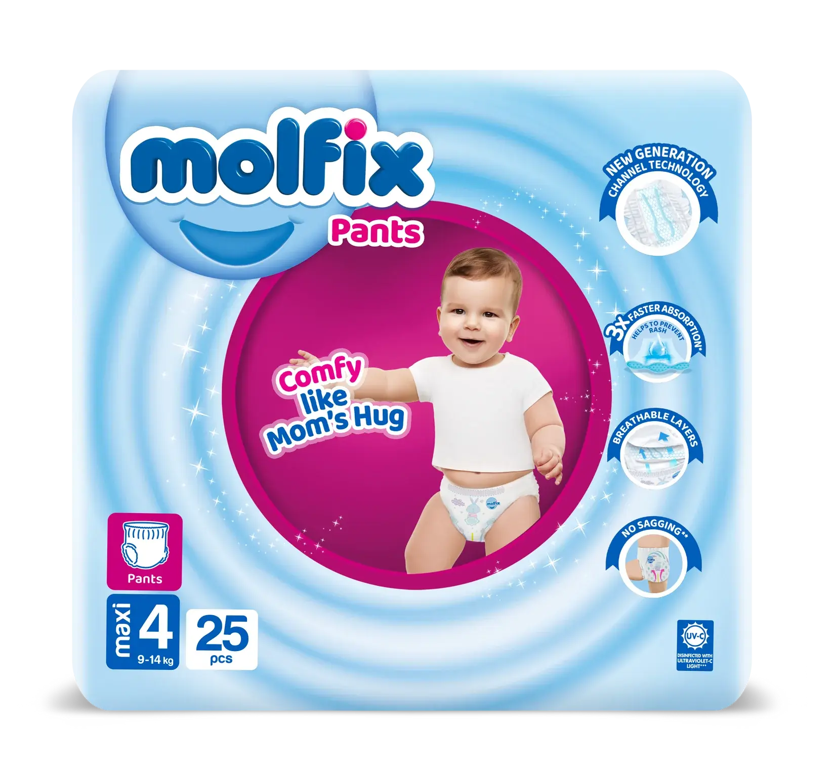 MolfixSize4MediumPackPants.png Molfix Pants Large | Size 4 | 25 Pcs - Image 1