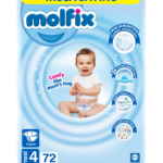 Molfix Diapers Large | Size 4 | 72 Pcs