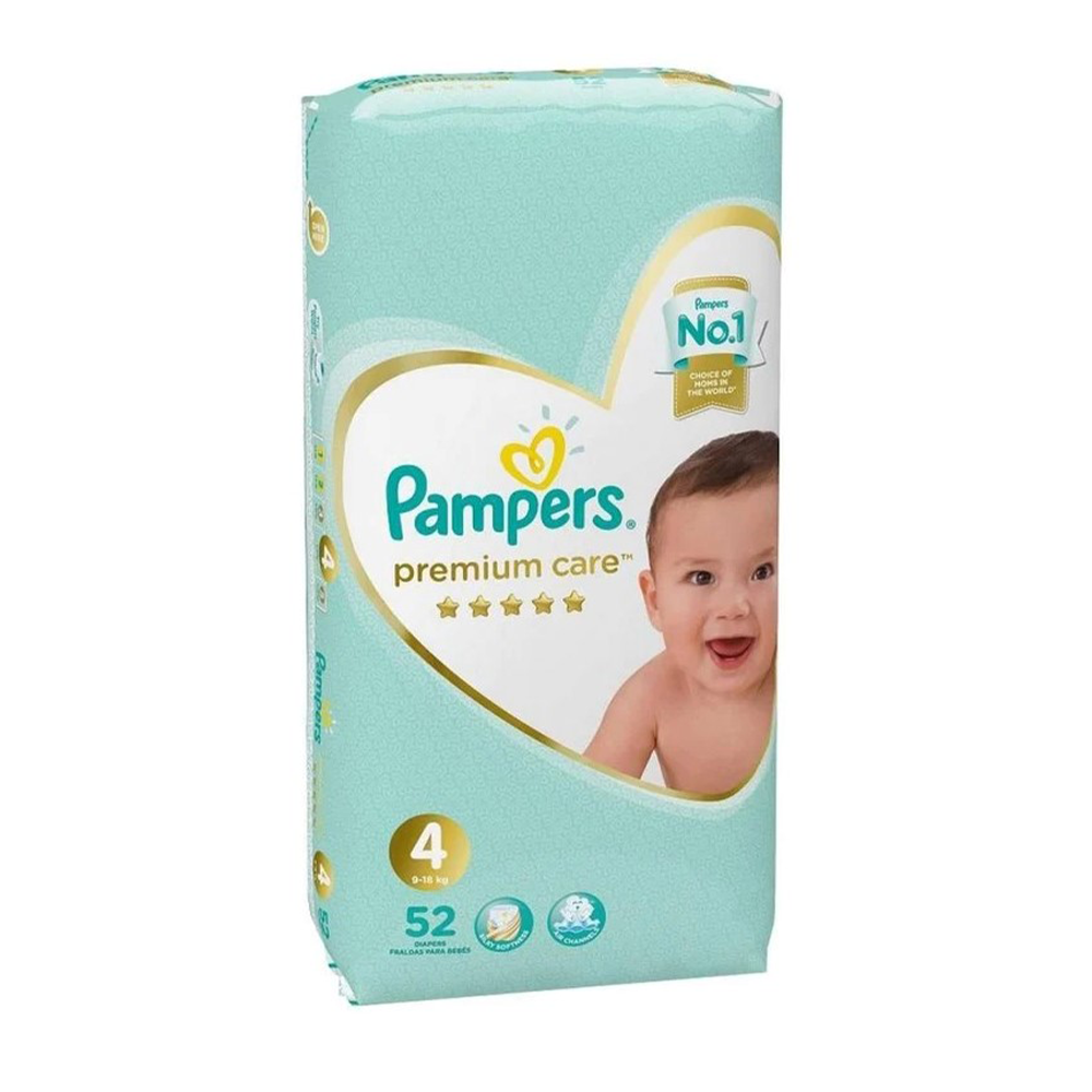 PampersPCsize452pcsnew.png Pampers Diapers Premium Care Large | Size 4 | 52 Pcs - Image 1